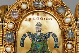 Crown of the Holy Roman Empire, KHM, picture plate of King Solomon