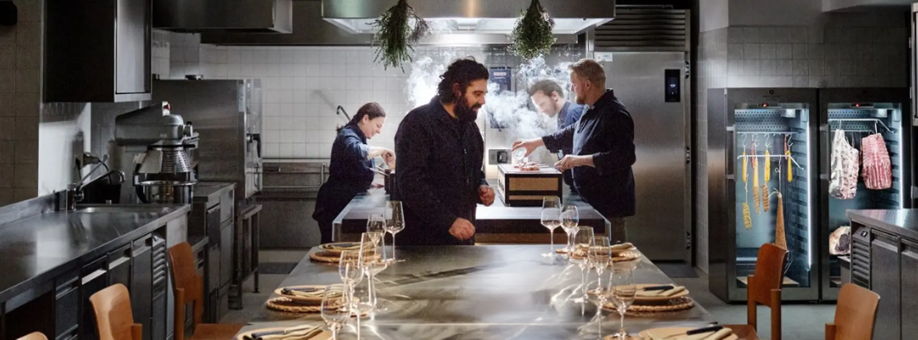 Chef Konstantin Filippou in his restaurant