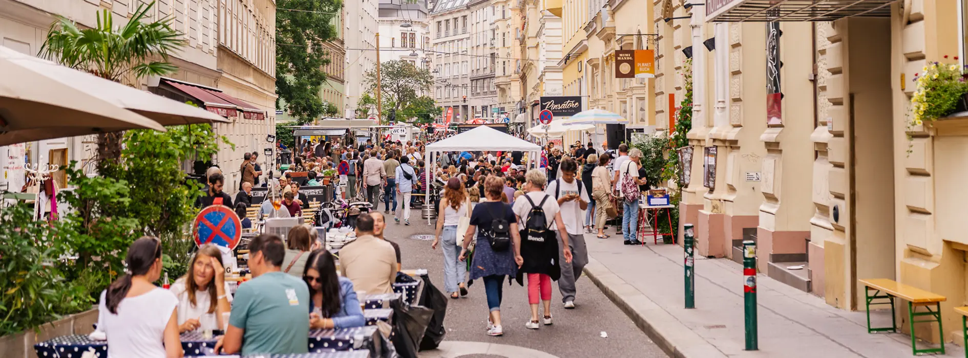 Freihausviertelfest (Fête du Freihausviertel) Schleifmühlgasse