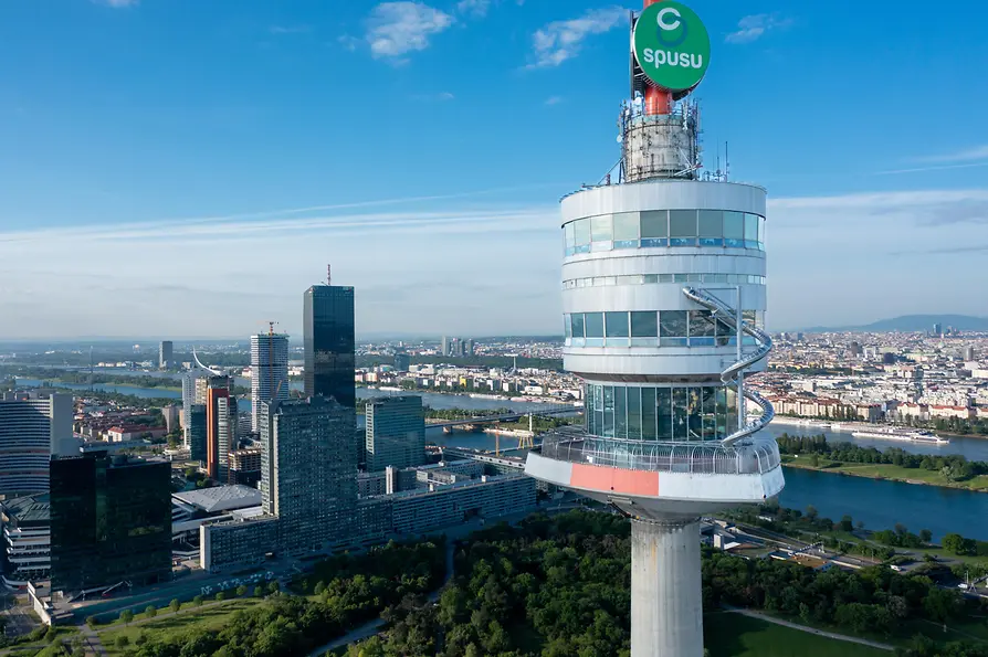 Danube Tower with slide