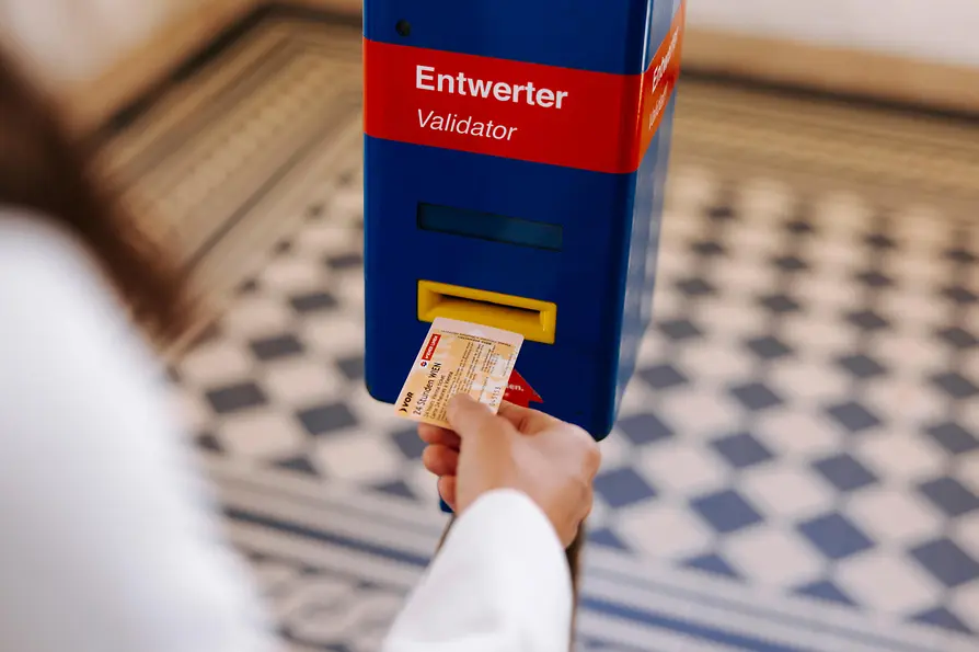 Blue machine for validating tickets