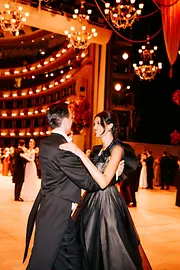 Couples on the dance floor during the Vienna Opera Ball at the Vienna State Opera