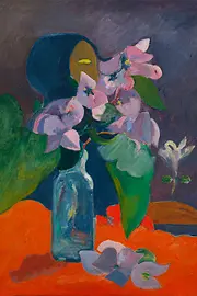 Painted by Paul Gauguin, Still Life with Flowers and Idol, around 1892