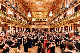 Dancing couples at the Philharmonic Ball of the Vienna Music Society