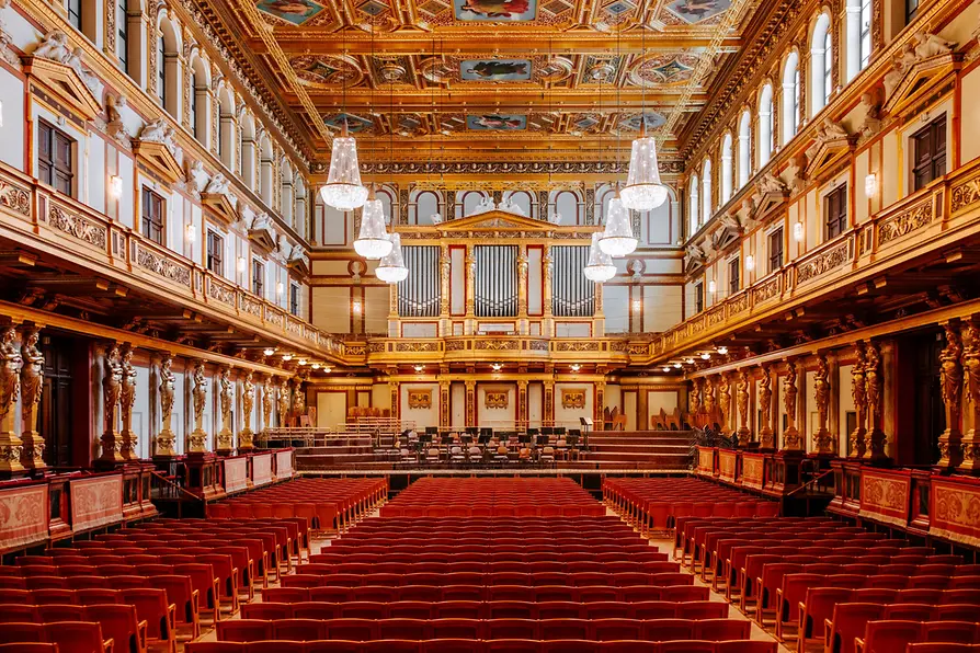 The Golden Hall in the Musikverein Vienna, full-length photo