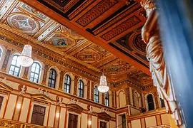Musikverein Bécs, Aranyterem, a mennyezet látképe