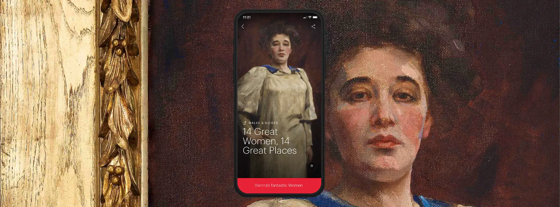 ivie Sujet with self-portrait of the artist Teresa Feodorowna Ries. Text: 14 Great Women 14 Great Places