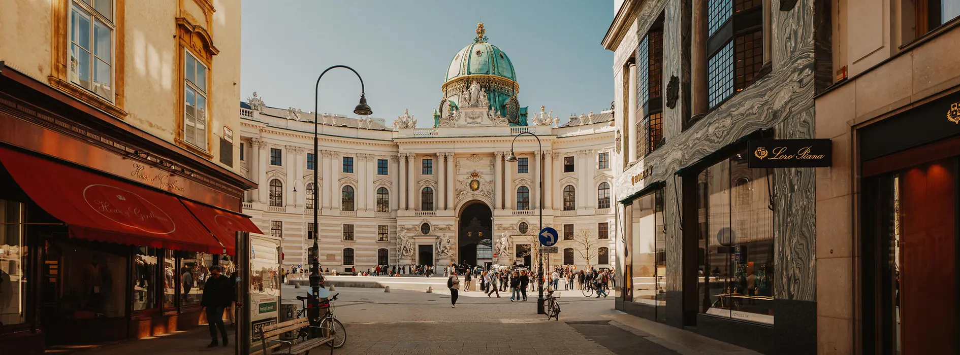 View to Hofburg, Michaelerplatz