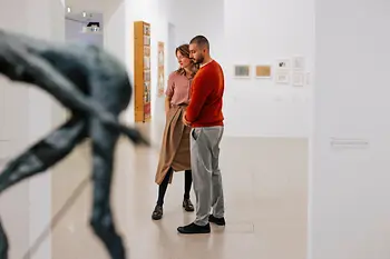Visitors of an exhibition at the mumok - Museum of Modern Art