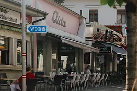 exterior view of Café Aida