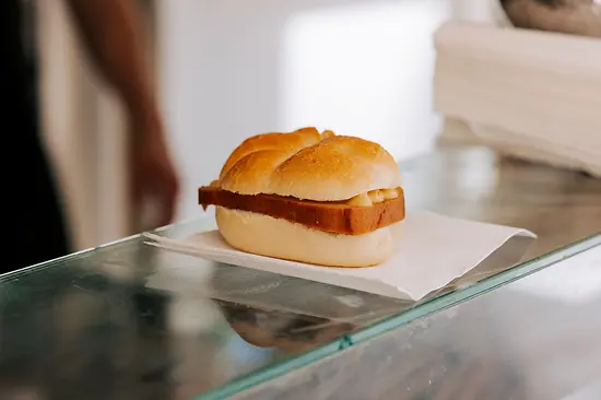 Leberkäse sandwich (Austrian specialty)