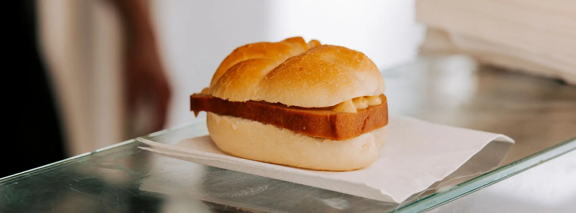 Leberkäse sandwich (Austrian specialty)