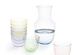 Colorful drinking glasses from 1952 by Lobmeyr