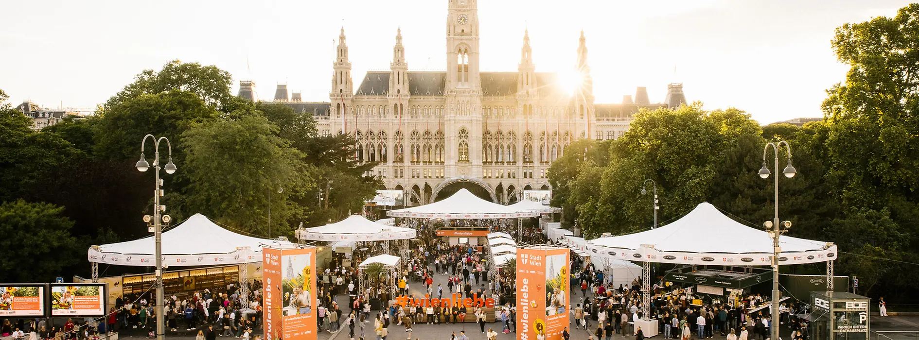 Festival en la plaza del Ayuntamiento de Viena