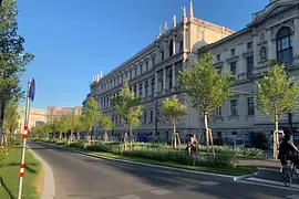 Street with grass strip