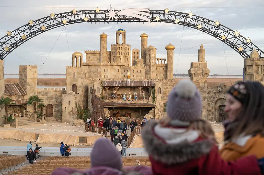 Nativity scene world in Mörbisch by day