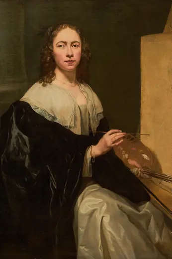 Painting by Michaelina Wautier, Selbstportrait, um 1650