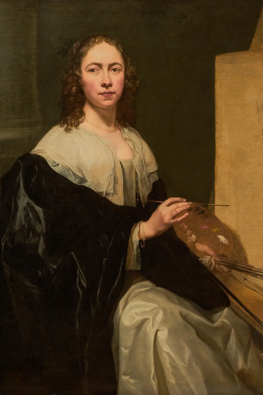 Painting by Michaelina Wautier, Selbstportrait, um 1650